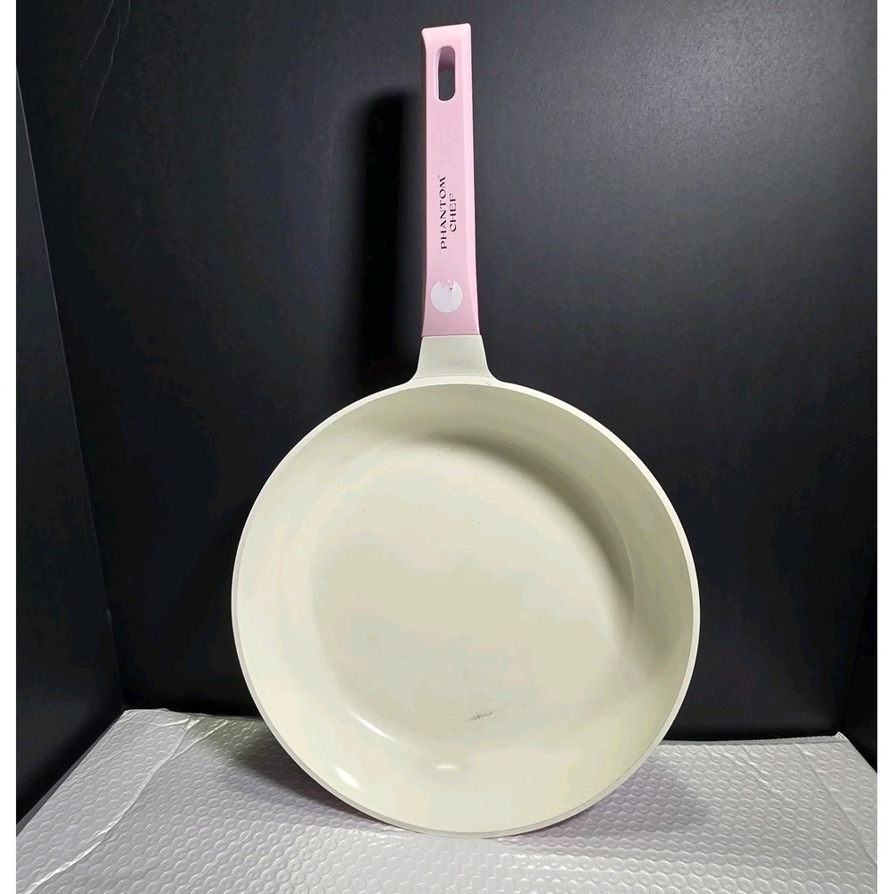 Phantom Chef  12" Nonstick Fry Pan-Pink Aluminum Ceramic Coating